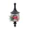 Wood Finial Birdhouse with Cardinal Ornaments Set